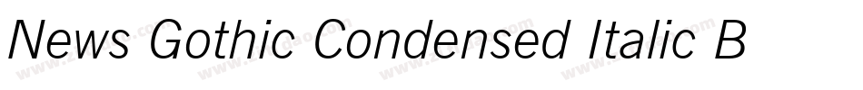 News Gothic Condensed Italic BT字体转换